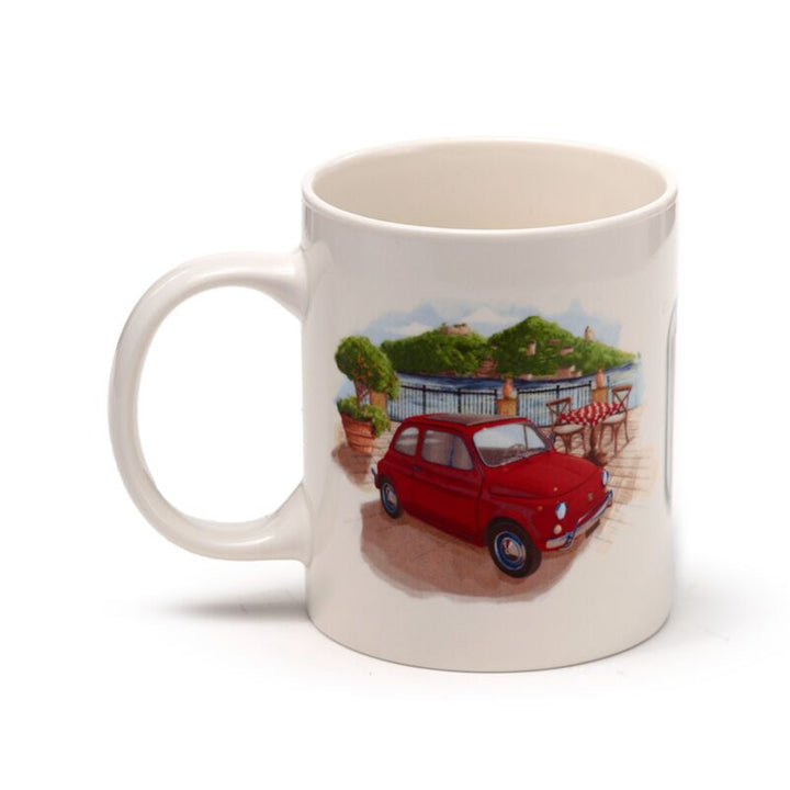 Fiat 500 E, Tasse, Porzellan