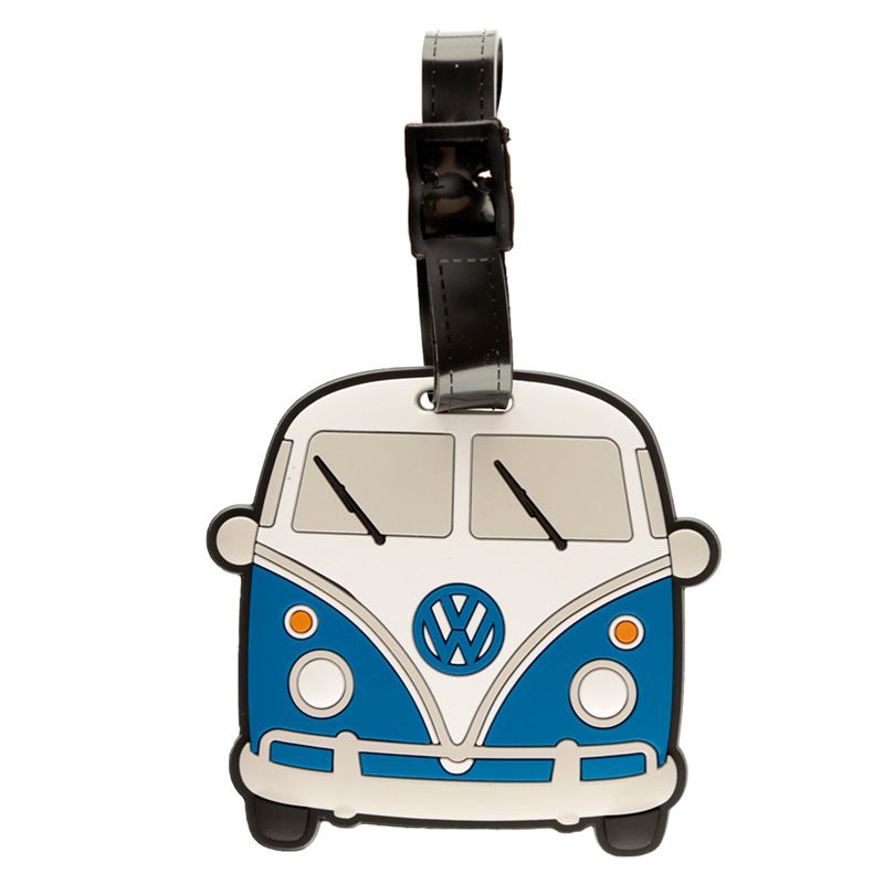 Gepäckanhänger PVC "Volkswagen Bulli VW Bus T1" , blau