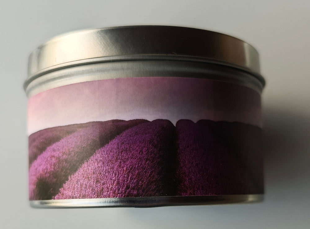 Duftkerze "Lavender Field"  140 gr. in hübscher Blechdose