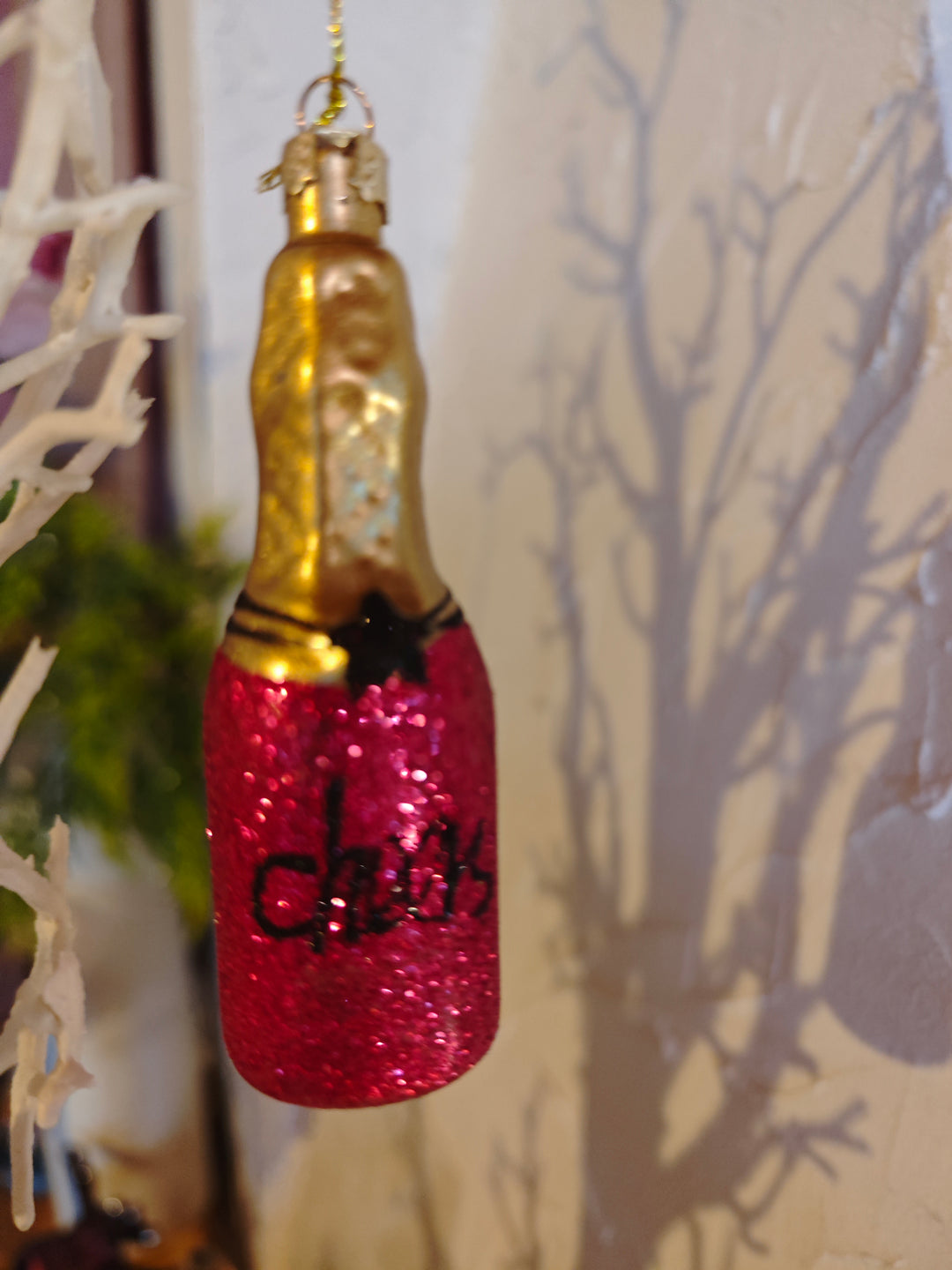 Weihnachtsbaum Ornament / Anhänger "Rose Champagner"