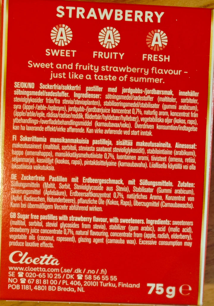 Läkerol Strawberry Pastillen 75 gr.