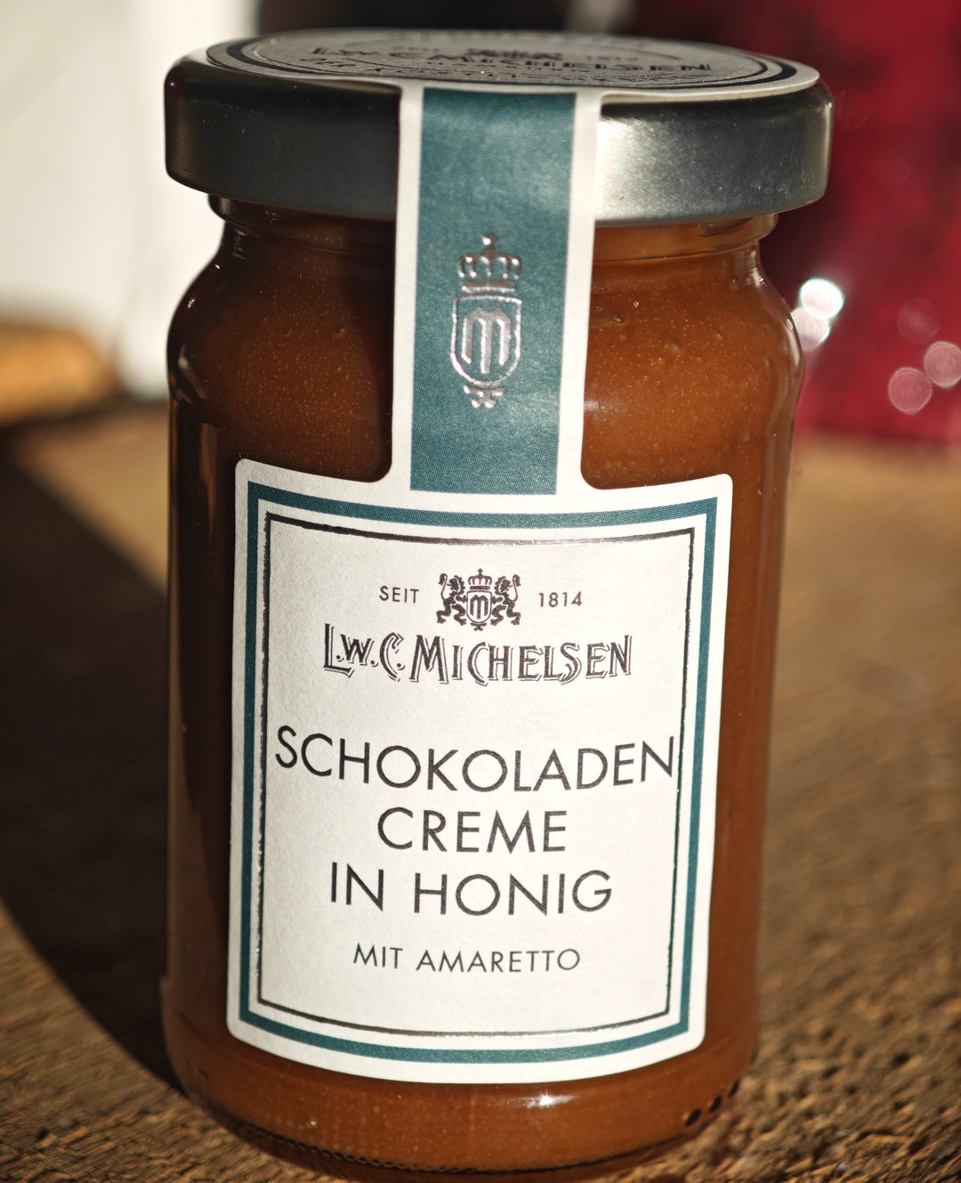 Schokoladencreme in Honig mit Amaretto