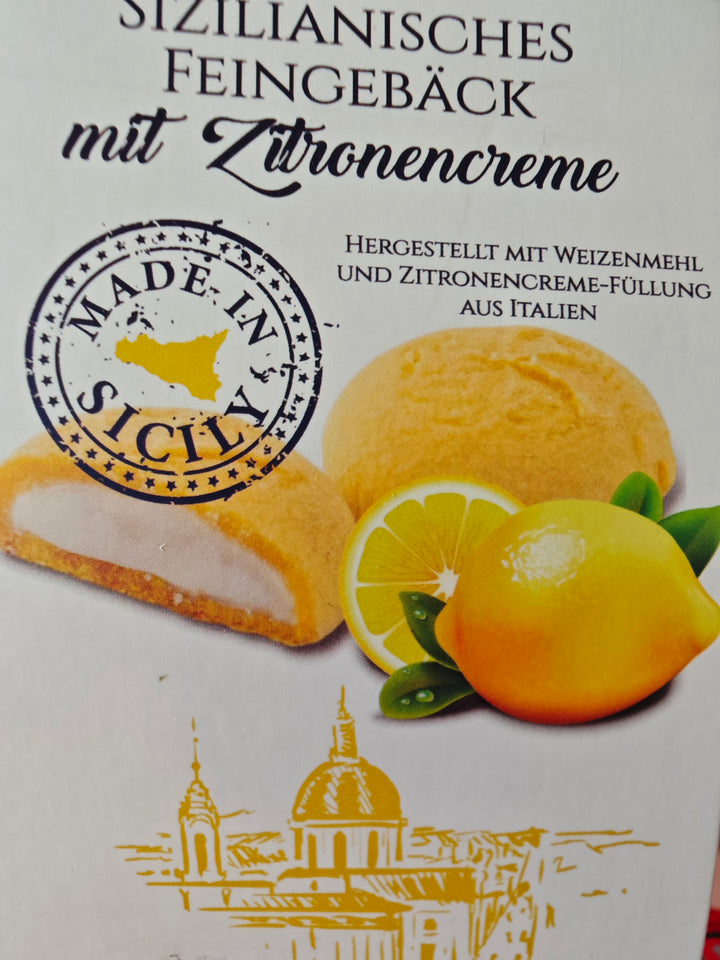Sizilianisches Feingebäck mit Zitronencreme