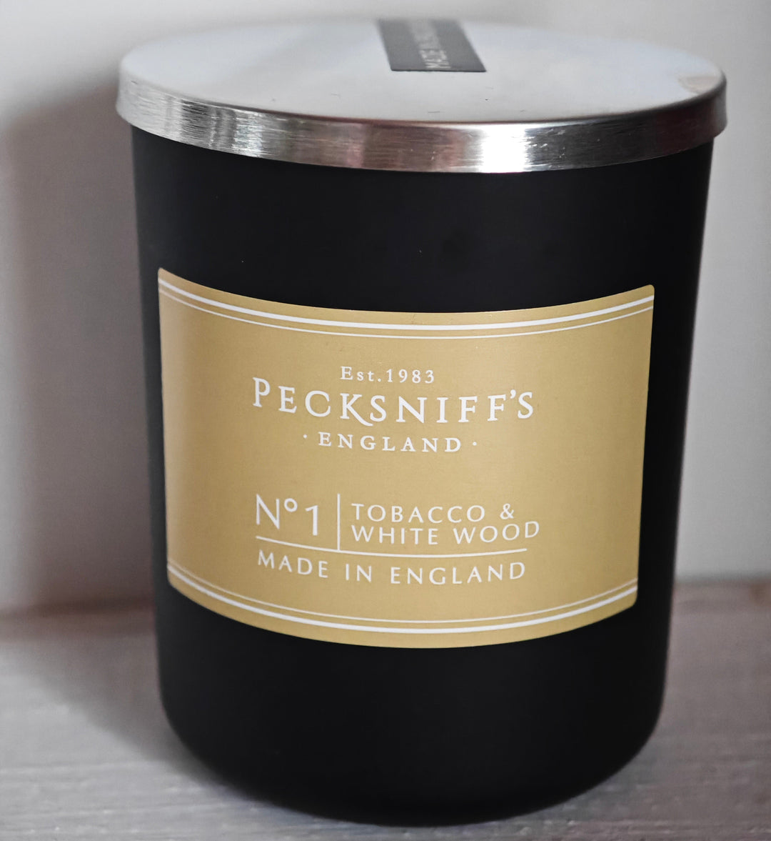 Peckniff's Aromatherapie Kerze im Glas  No. 1 "Tobacco & White Wood"