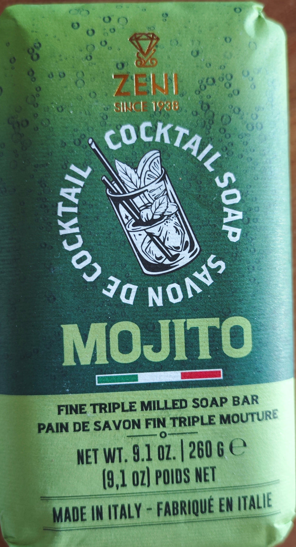 Zeni Seifenserie "Cocktails" , 260 gr. Seifenstück "Mojito"