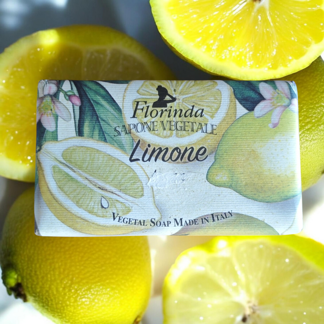 Florinda Sapone vegetale  , 150 gr. Seifenstück "Limone"