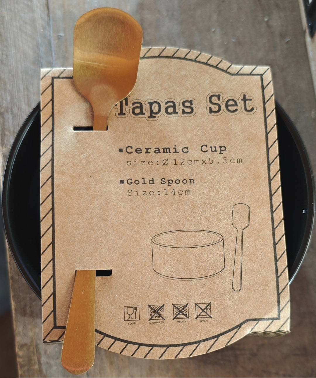 Tapas-Set aus Keramik mit Löffel