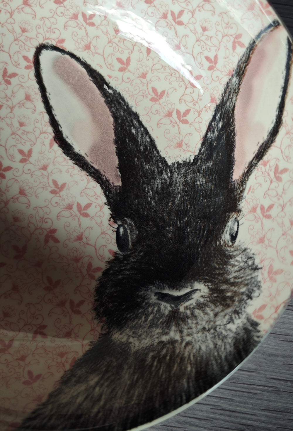 Tiefer Teller/ Schüssel /Bowl Motiv : Süße Hasen  Royal Stafford/Zoom