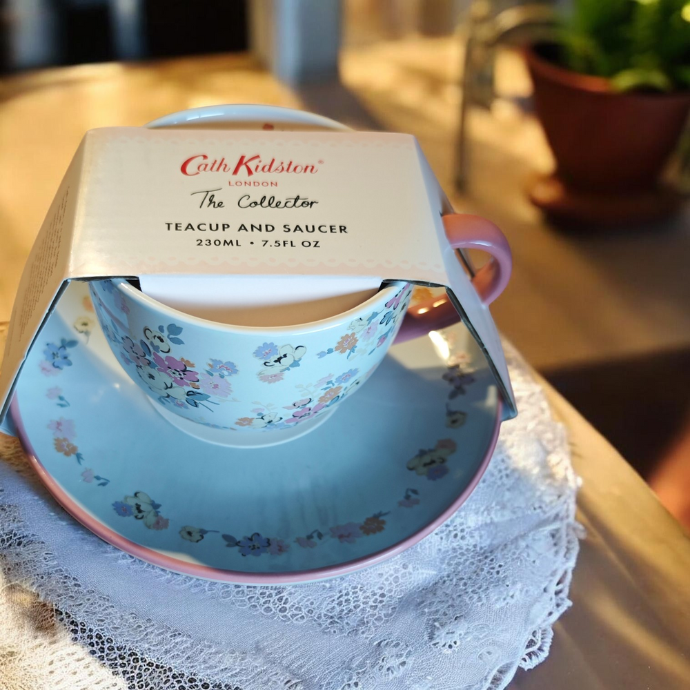 Cath Kidston Set Teetasse mit Untertasse aus der " Clifton Rose "-Serie