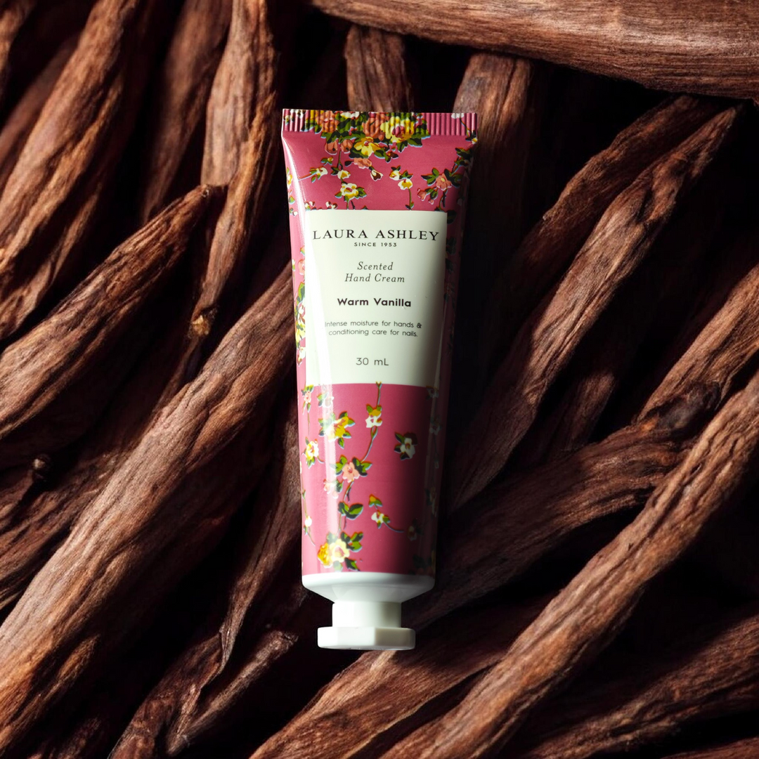 Handcreme von Laura Ashley "Warm Vanilla", 30 ml, Reisegröße