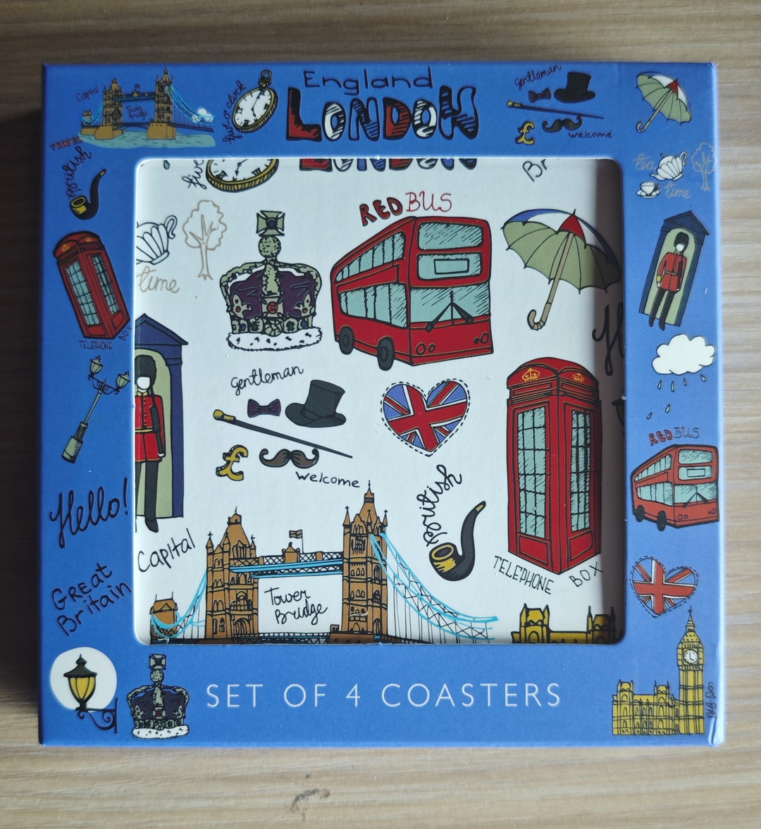 Untersetzer "London "  (Lesser&Pavey), 4er Set Motiv 4