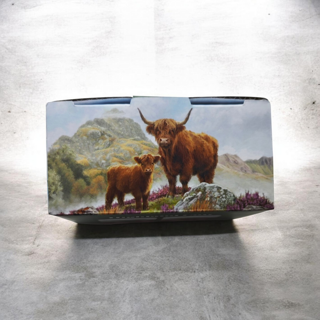 Keramik Salz & Pfeffer streuer mit Highland Cow Motiv