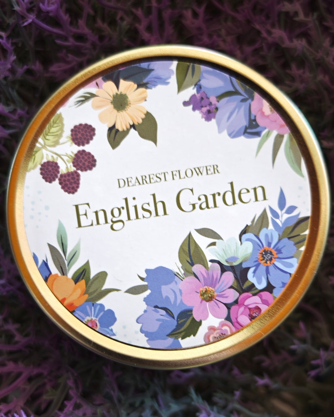 Duftkerze "English Garden" 130 gr. in hübscher Blechdose