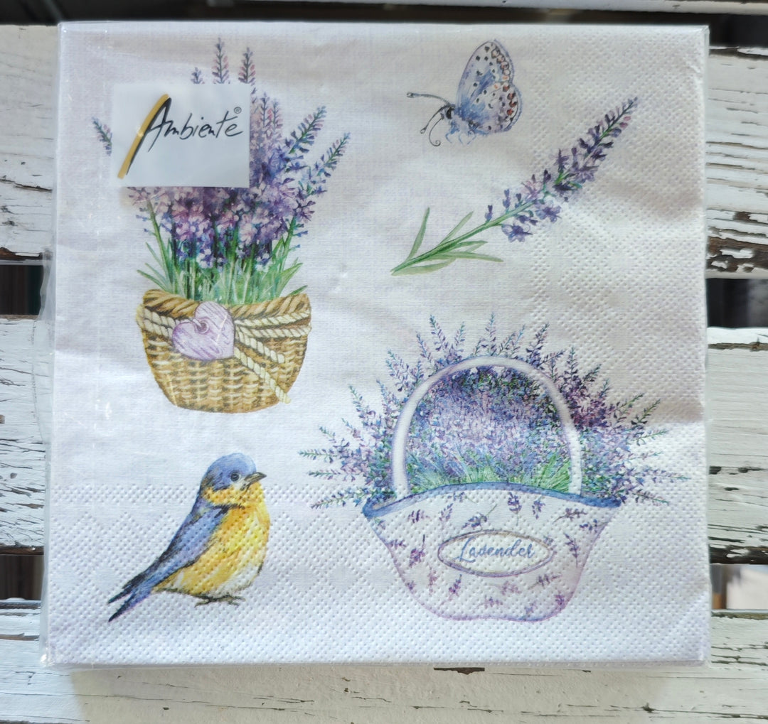 Servietten mit Lavendel Motiv