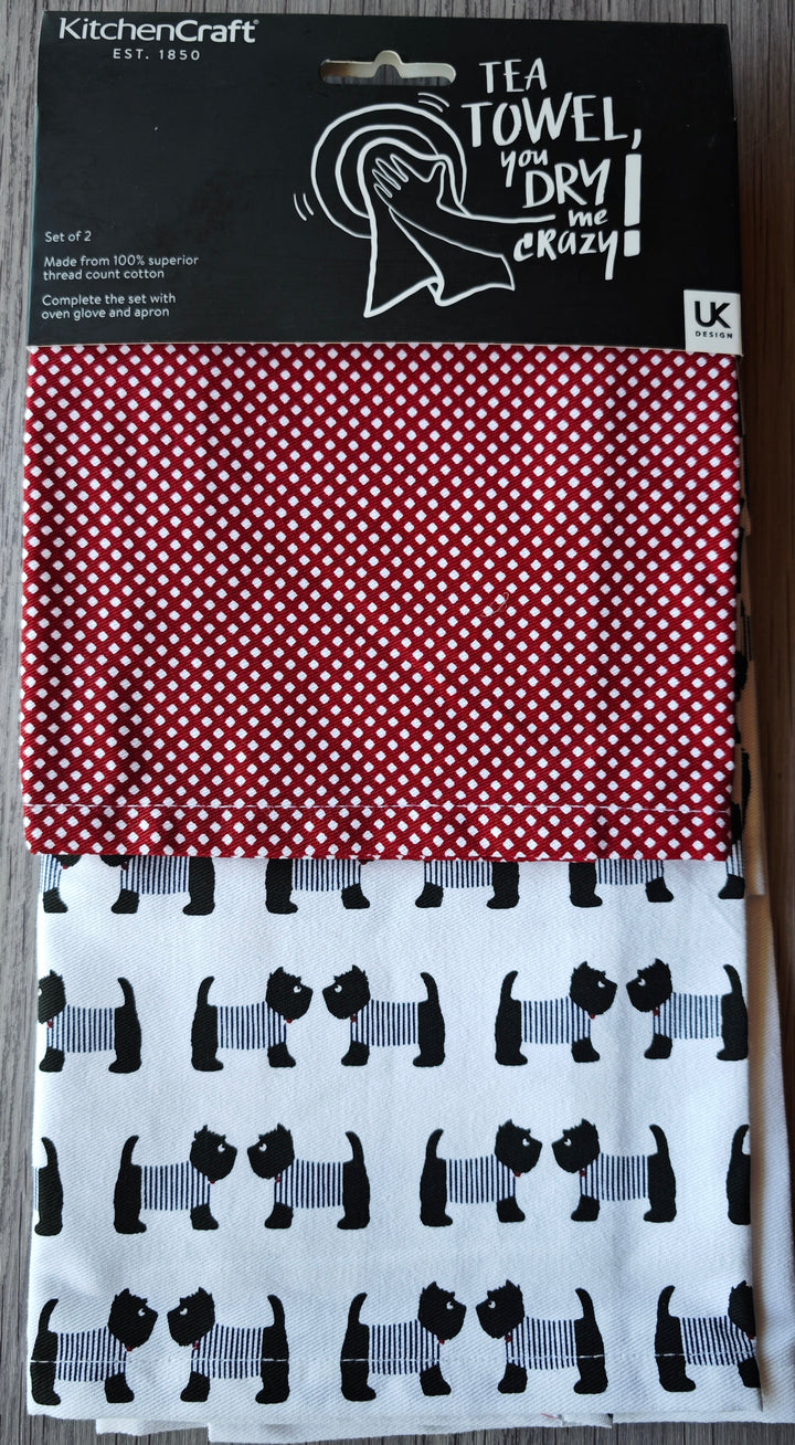 Geschirrtücher "Scottie Dogs ", 2er Set