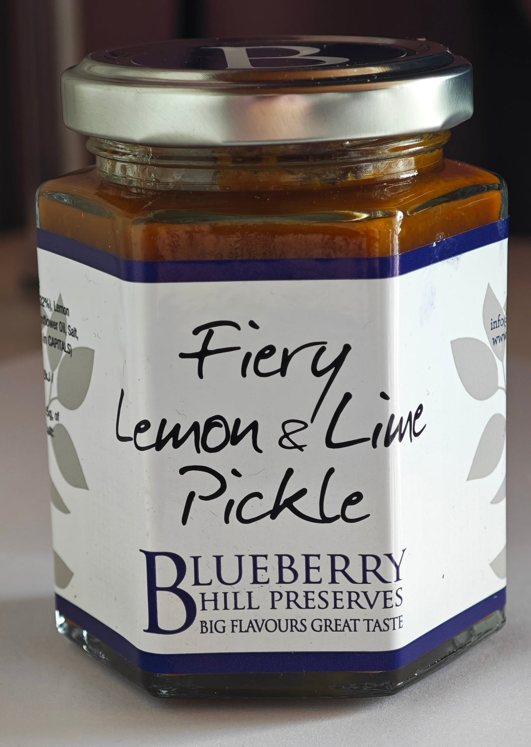 Blueberry Hill Fiery Lemon & Lime Pickle, 220 gr. Glas