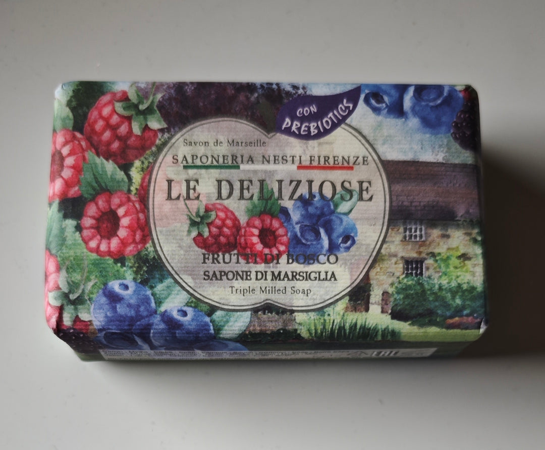 Nesti Dante , 150 gr. Seifenstück
"Le Deliziose", Frutti di Bosco (Waldfrüchte)