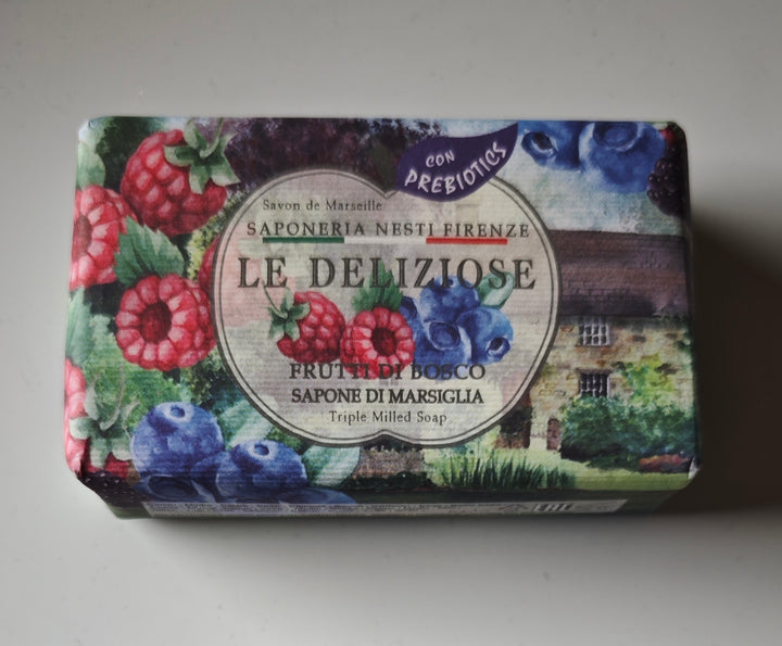 Nesti Dante , 150 gr. Seifenstück
"Le Deliziose", Frutti di Bosco (Waldfrüchte)