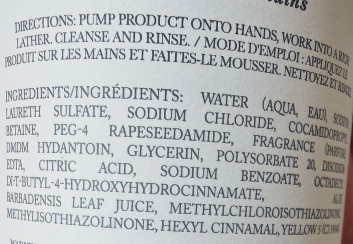SALE !!! Crabtree & Evelyn "Lemon Citron"  Hand Wash 500 ml Inhaltsstoffe