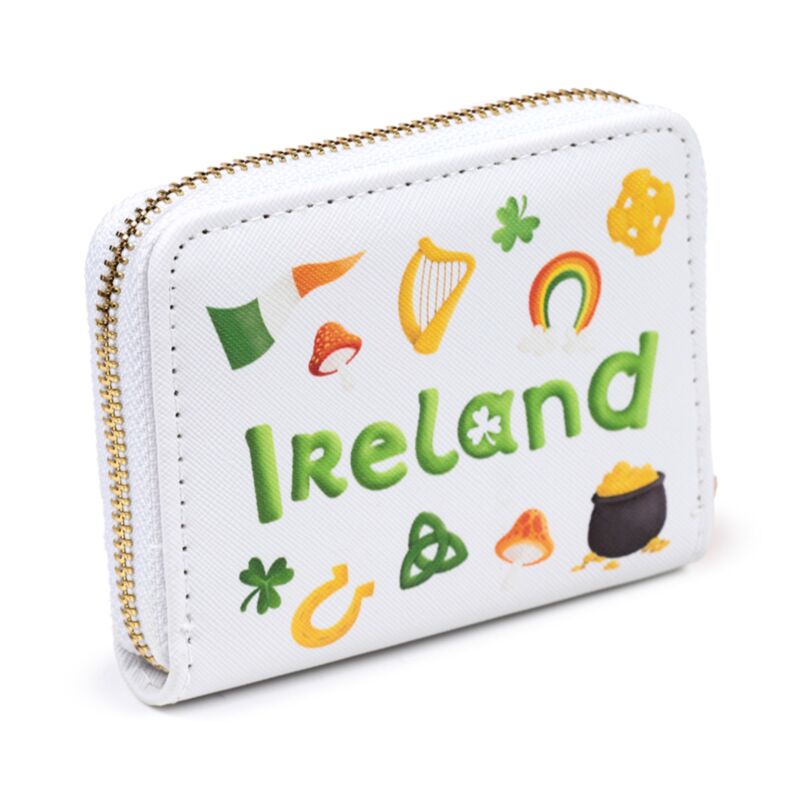 Luck of the Irish Portemonnaie mit Reißverschluß, weiß, Rückseite