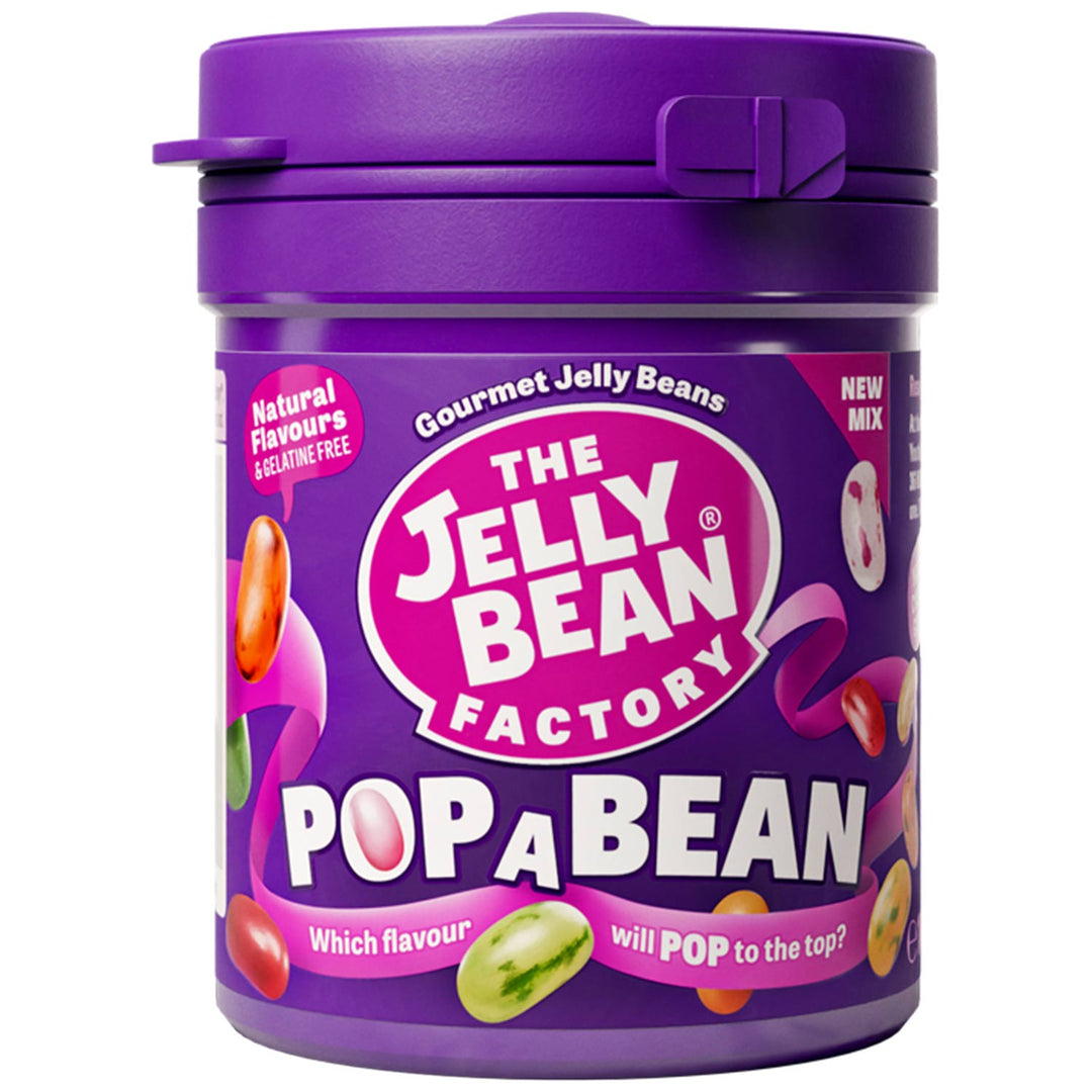 Jelly Bean  "Pop a Bean" Dose mit 36 Sorten, 100 gr.