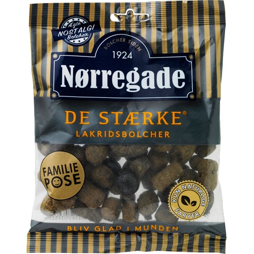 Norregade De Staerke Lakridsbolcher, 310 gr. Beutel - British Moments / Fernweh-Kaufhaus