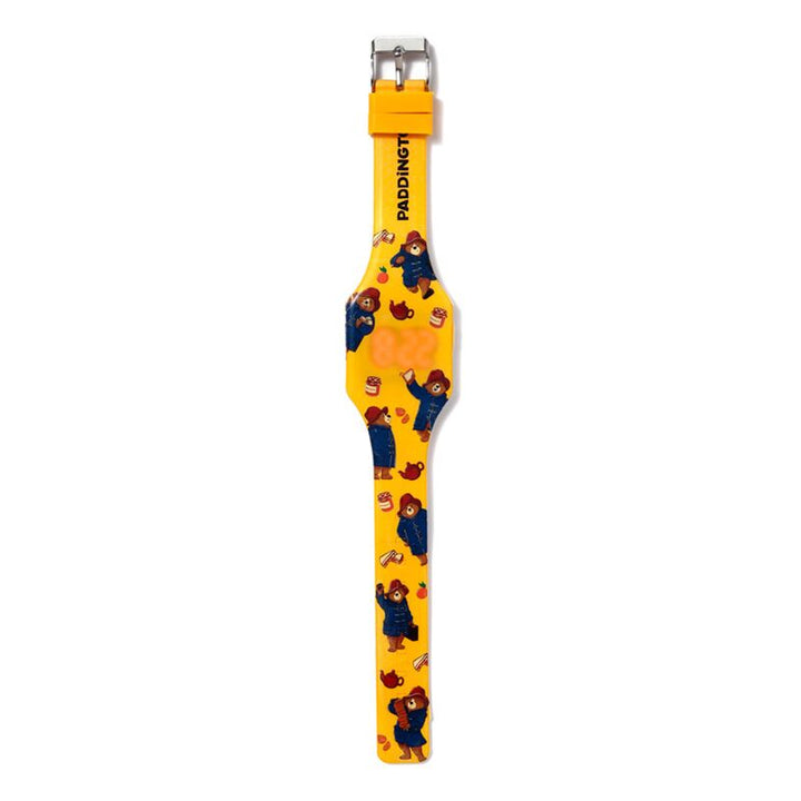 Paddington Bear Digitaluhr mit Silikon-Armband ,gelb, kleine Motive