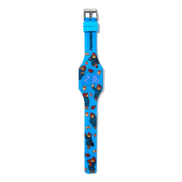 Paddington Bear Digitaluhr mit Silikon-Armband, blau, kleine Motive