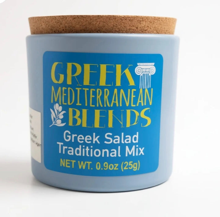 Gewürzmischung für griechischen Salat in hübschem Keramiktöpfchen