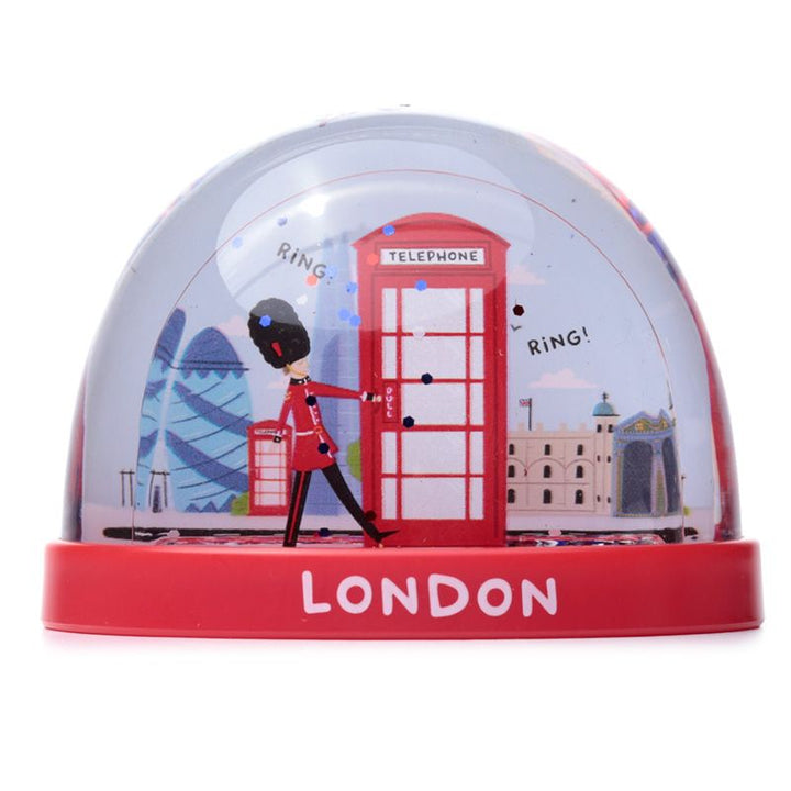 Mini Schneekugel "London Telefonzelle mit Guard"