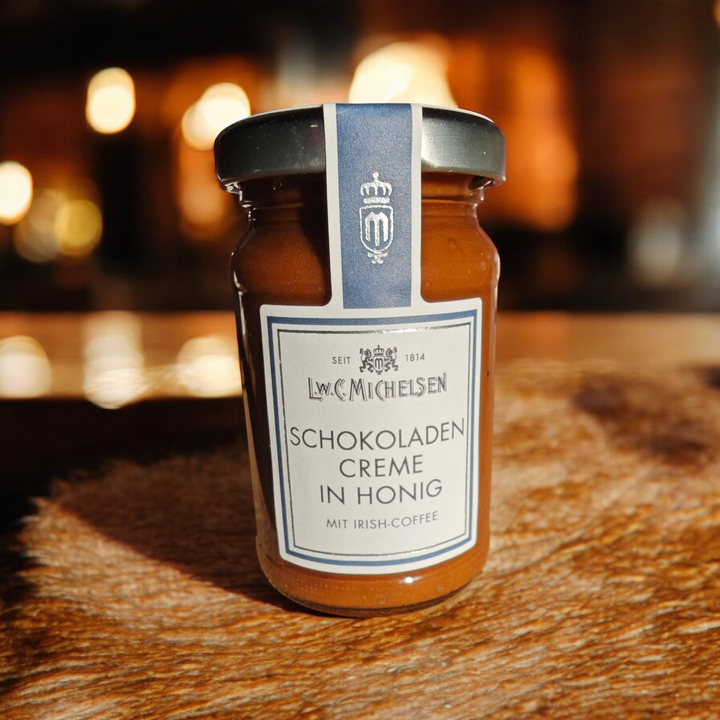 Schokoladencreme in Honig mit Irish-Coffee, 125 gr. Glas