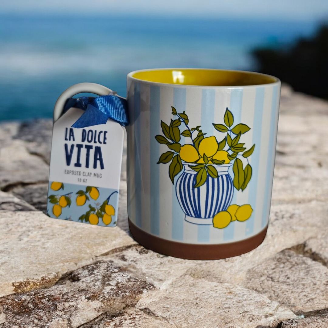Tasse, Keramik mit Zitronen-Motiv – British Moments / Fernweh-Kaufhaus