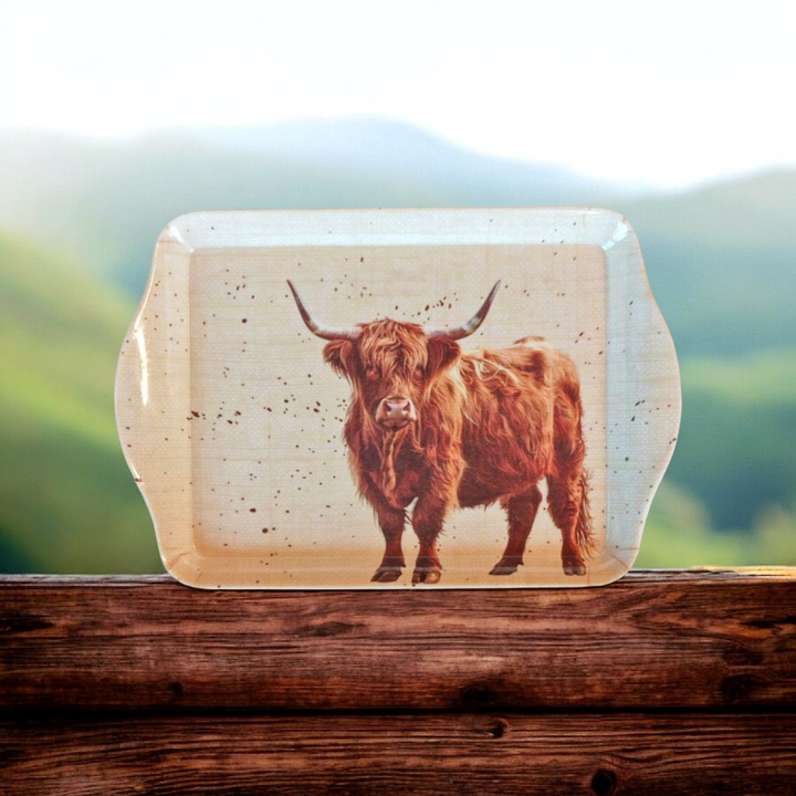 Mini Tablett  "Highland Cow"