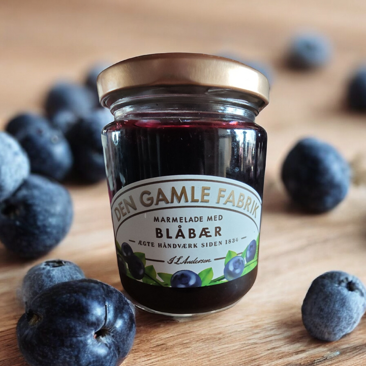 Den gamle Fabrik , dänische Marmelade ,  Blaubeere,  270 gr Glas