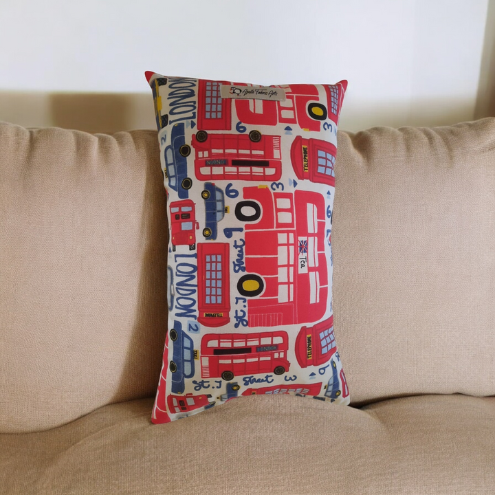 Reise- Kissen Motiv " Streets of London", Handarbeit