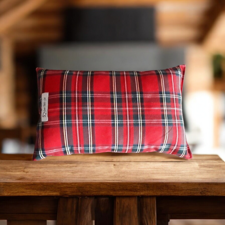 Reisekissen Motiv "Tartan, rot  " Größe 35cm  x 22 cm, Handarbeit