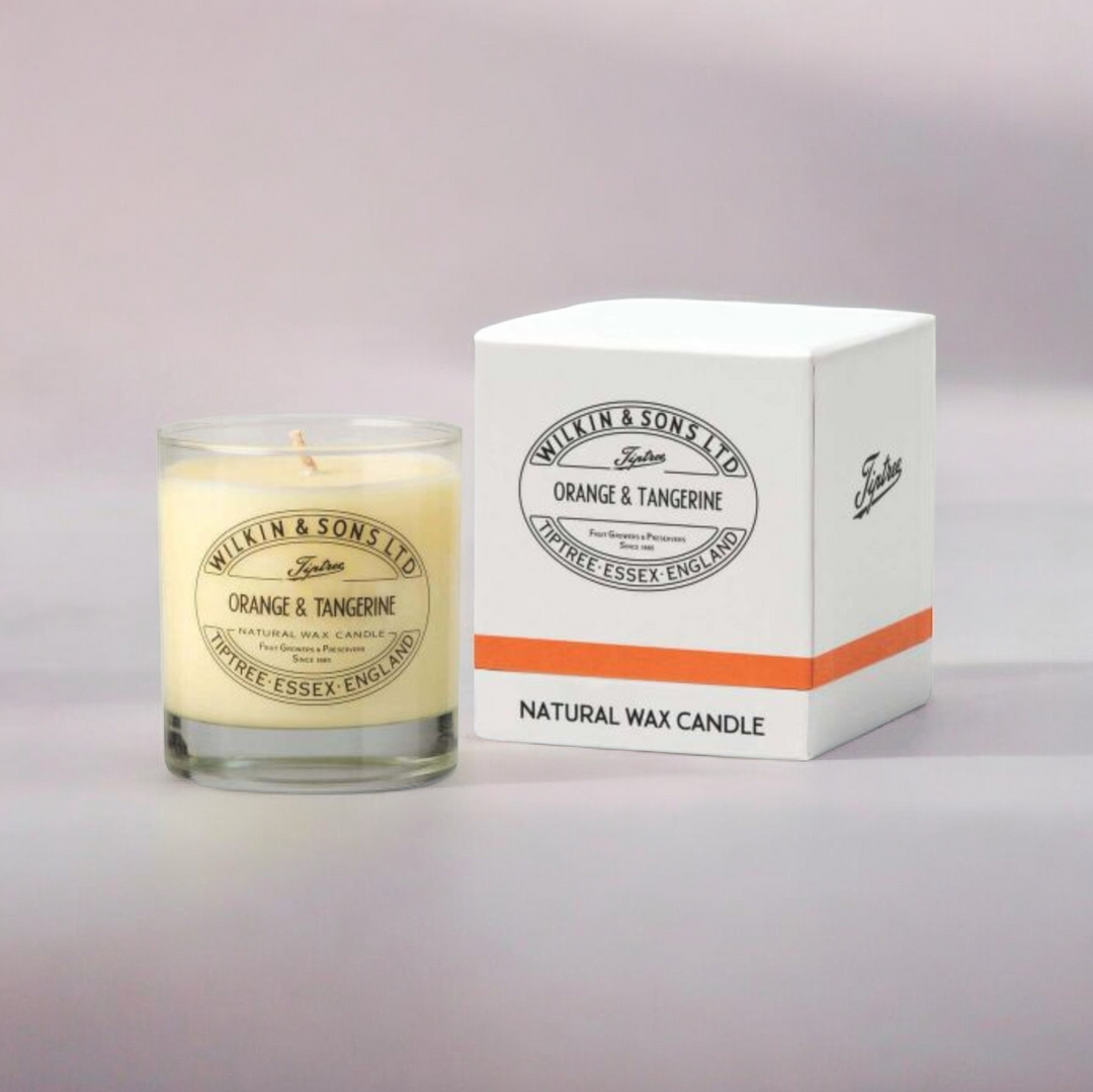 Wilkin & sons ,Tiptree "Orange & Tangerine " , Duftkerze im Glas, Handarbeit, 220 gr