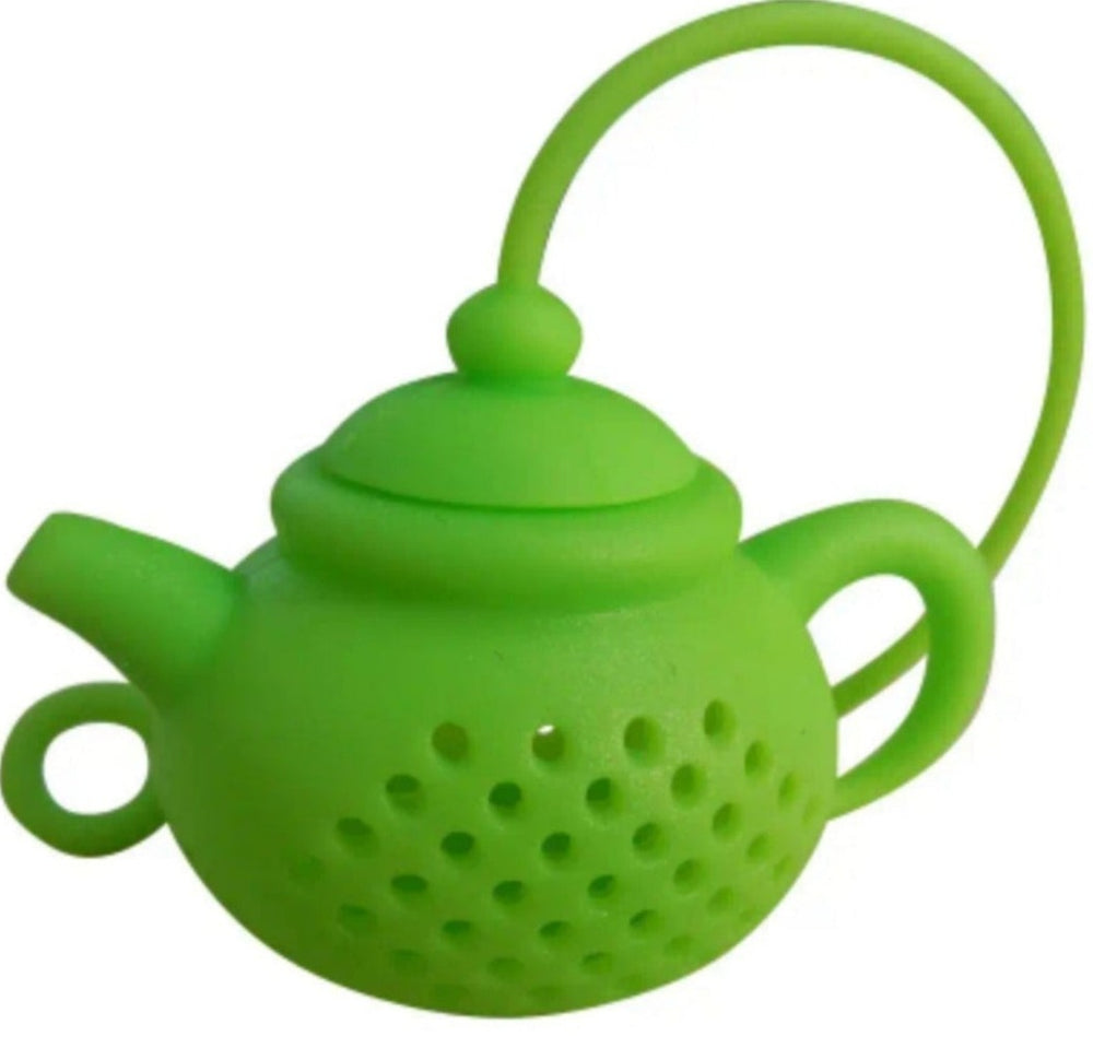 Teesieb /Tee-Ei , Silikon , in Form einer Teekanne, in 4 Farben erhältlich