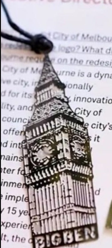 Lesezeichen (Bookmark)  "Big Ben" , dünnes Metall