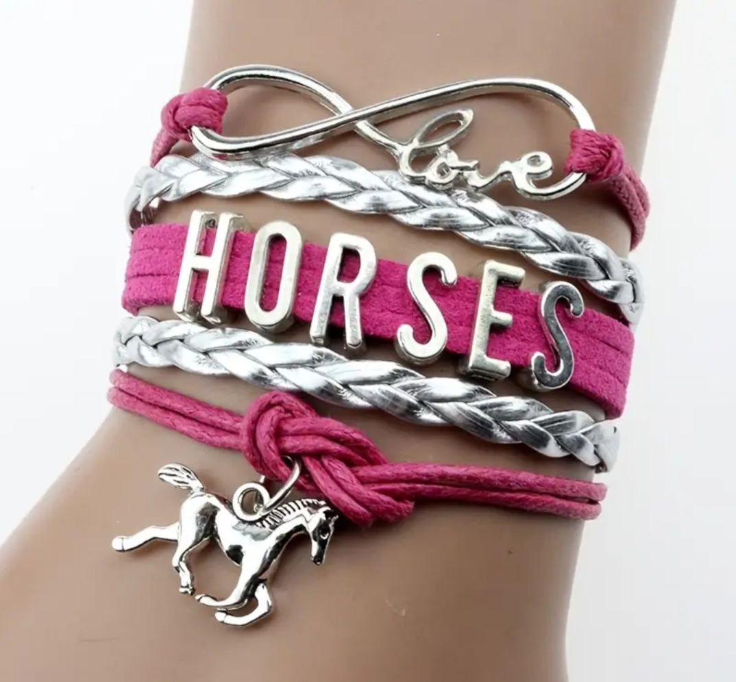 Armschmuck "Love Horses", verschiedene Farben