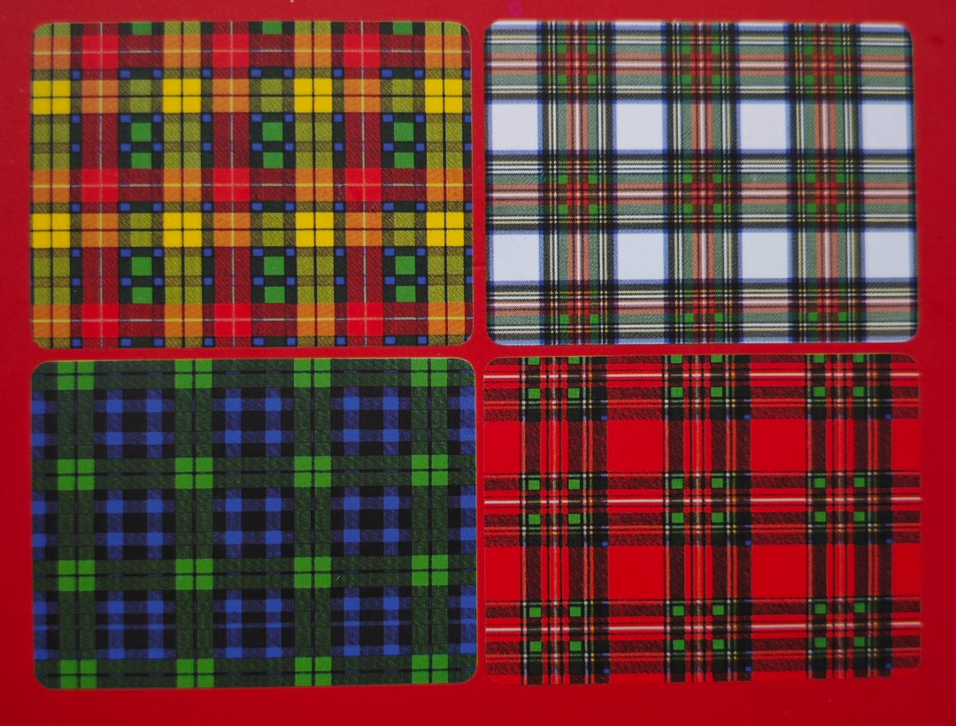 Tischsets mit verschiedenen Tartan Mustern, 4er Set