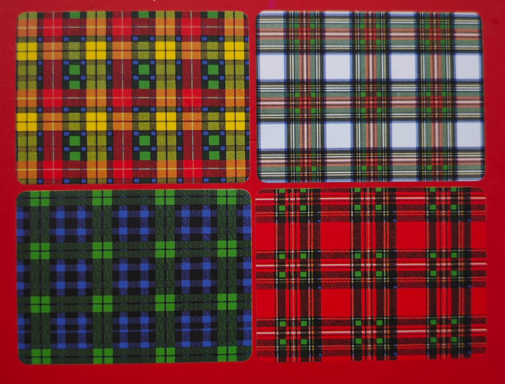 Tischsets mit verschiedenen Tartan Mustern, 4er Set