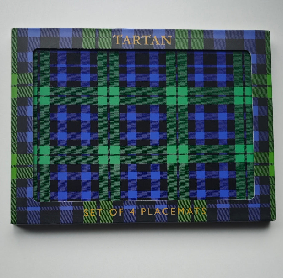 Tischsets mit verschiedenen Tartan Mustern, 4er Set