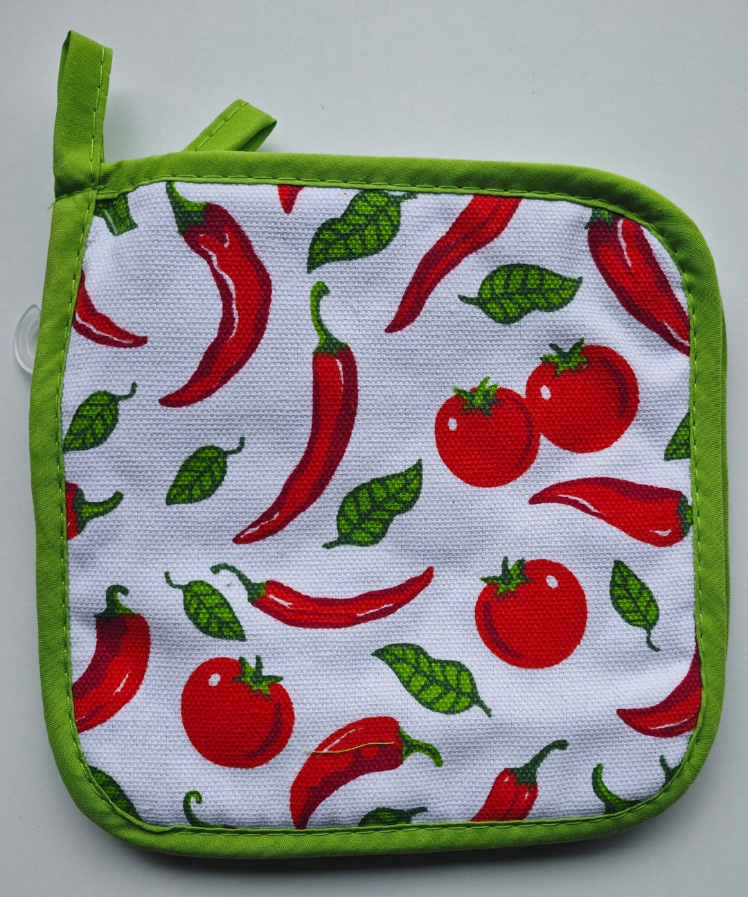 Topflappen mit Chili/Tomaten Motiven, 2er Set