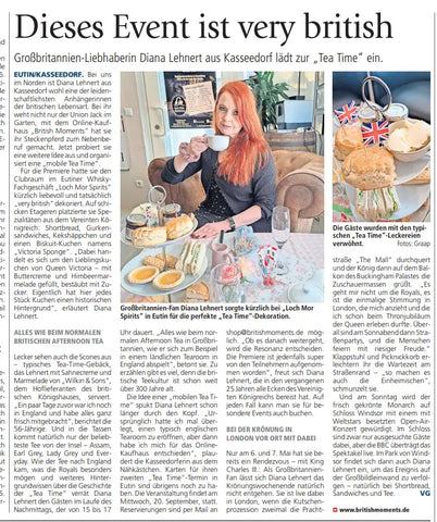 Bericht Wochenspiegel Tea Time