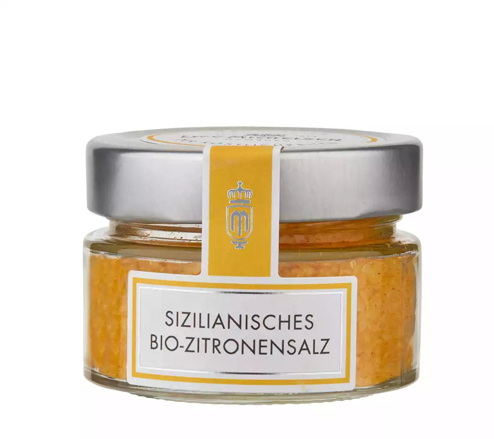 Sizilianisches Bio Zitronen-Salz , 100 gr. Glas