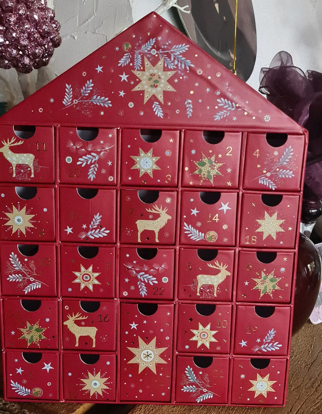 Adventskalender, Stabile Pappe,   zum selbst Befüllen - British Moments / Fernweh-Kaufhaus