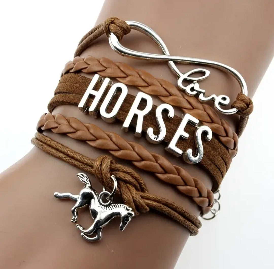 Armschmuck "Love Horses", verschiedene Farben