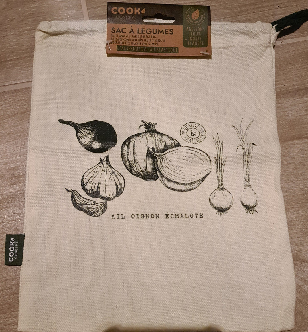 Aufbewahrungsbeutel für Gemüse " Sac a Legumes", ca. 25 cm  x 20 cm - British Moments / Fernweh-Kaufhaus