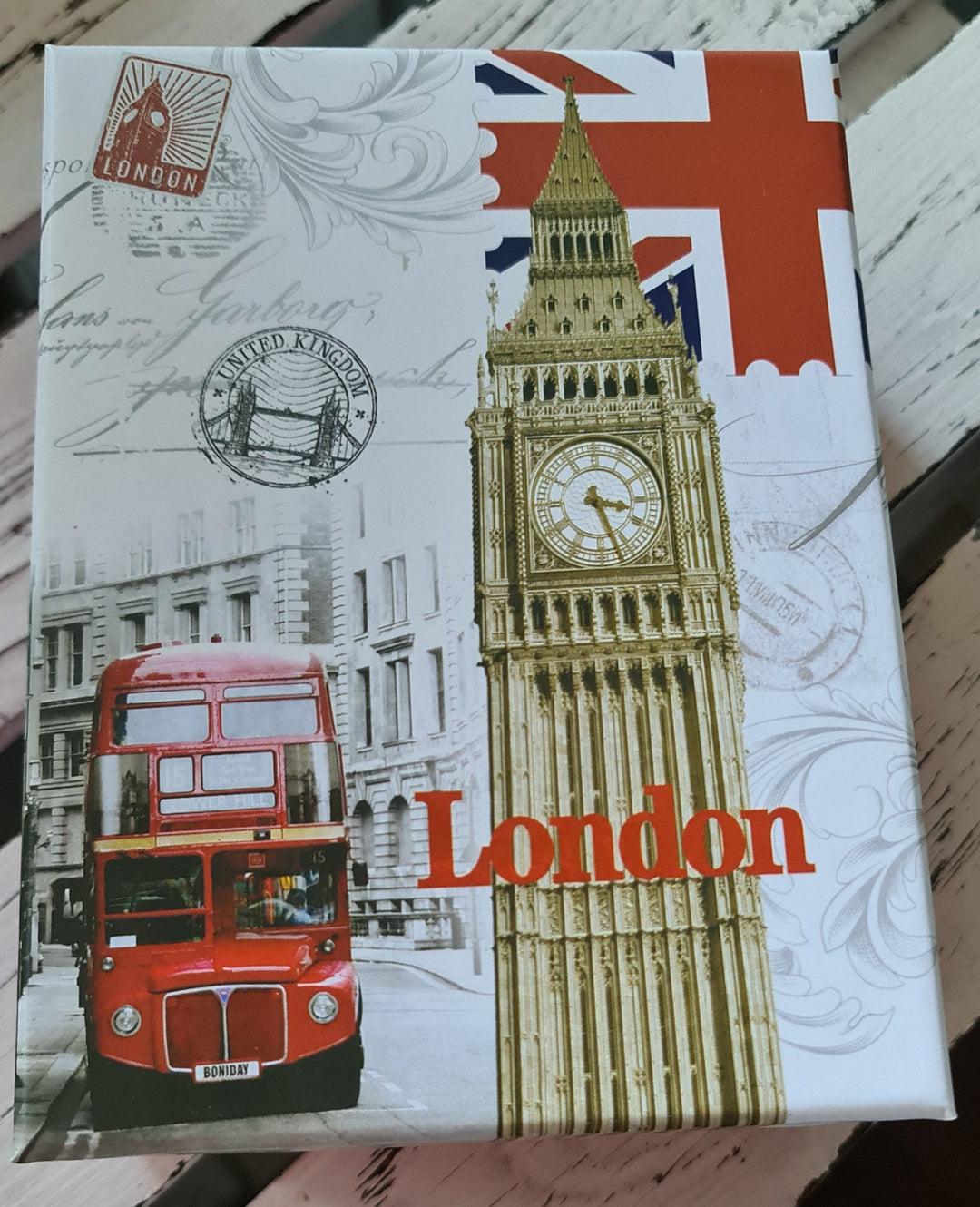 Aufbewahrungsbox/ Geschenkschachtel "London",ca. 12 ,5cm  x 8,5 cm - British Moments / Fernweh-Kaufhaus